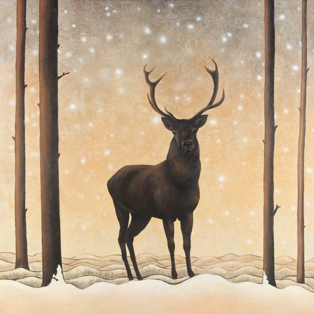 Roe Deer in Winter art print by Atelier B Art Studio for $57.95 CAD