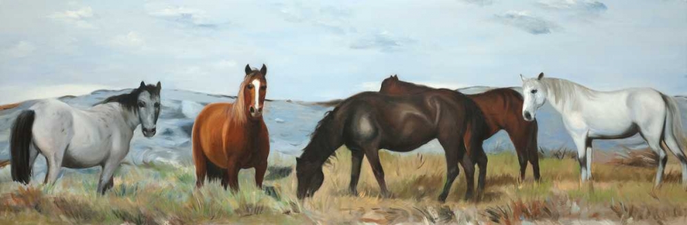 Herd of Wild Horses art print by Atelier B Art Studio for $57.95 CAD