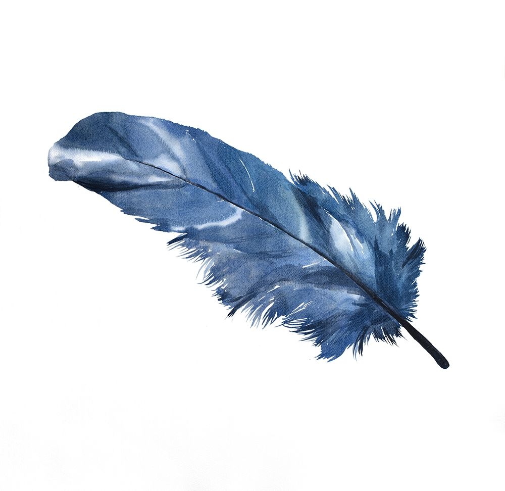 BLUE FEATHER art print by Atelier B Art Studio for $57.95 CAD