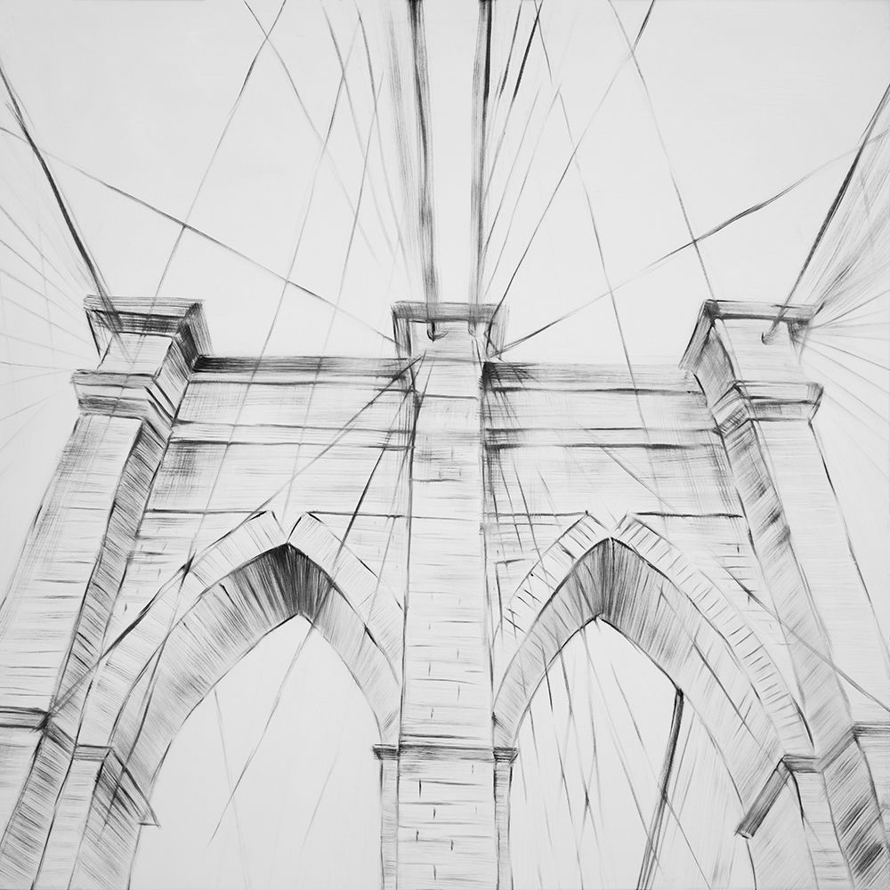 BROOKLYN BRIDGE SKETCH art print by Atelier B Art Studio for $57.95 CAD