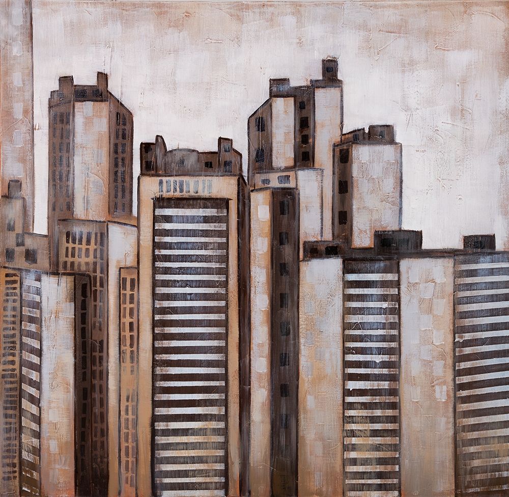 STRIPED SKYSCRAPERS art print by Atelier B Art Studio for $57.95 CAD