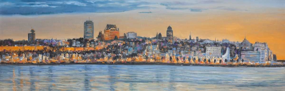 Skyline of Quebec City art print by Atelier B Art Studio for $57.95 CAD