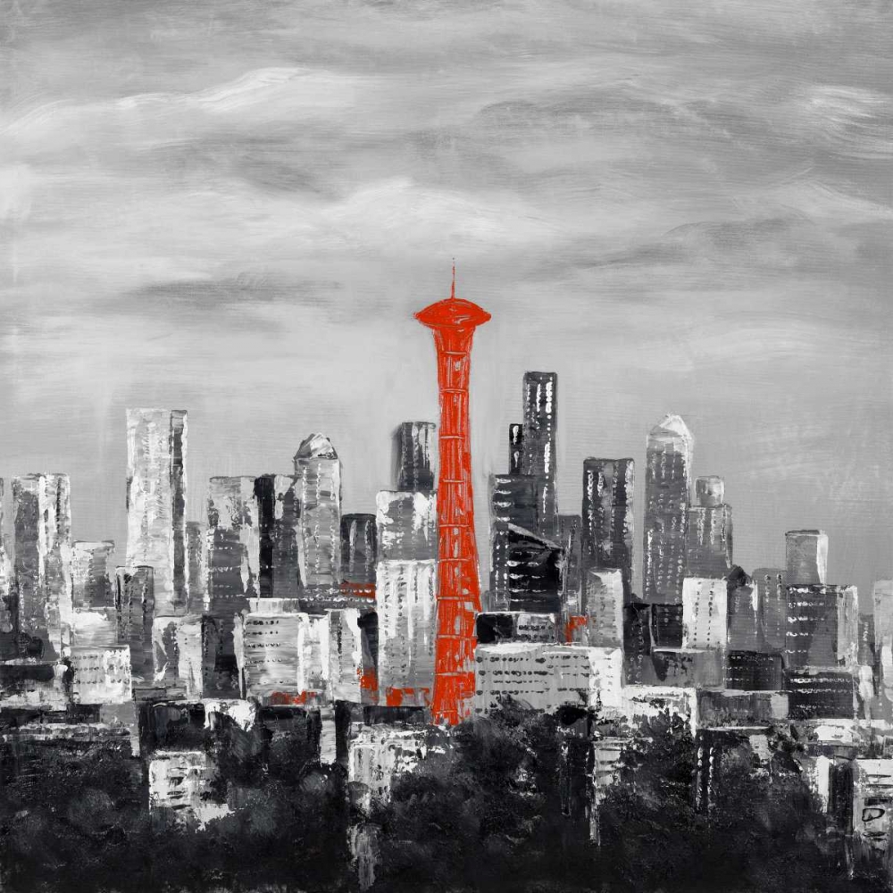 Space Needle of Seattle City art print by Atelier B Art Studio for $57.95 CAD