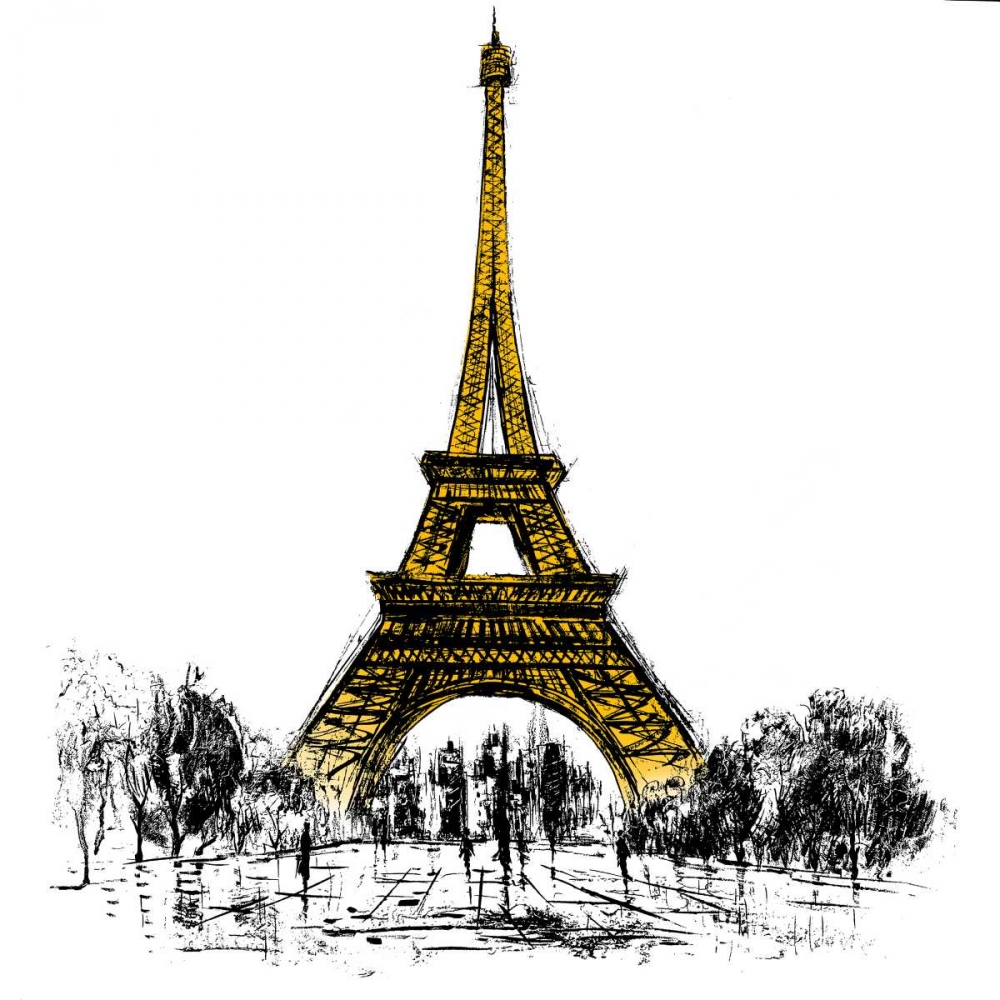 Outline of Eiffel Tour art print by Atelier B Art Studio for $57.95 CAD