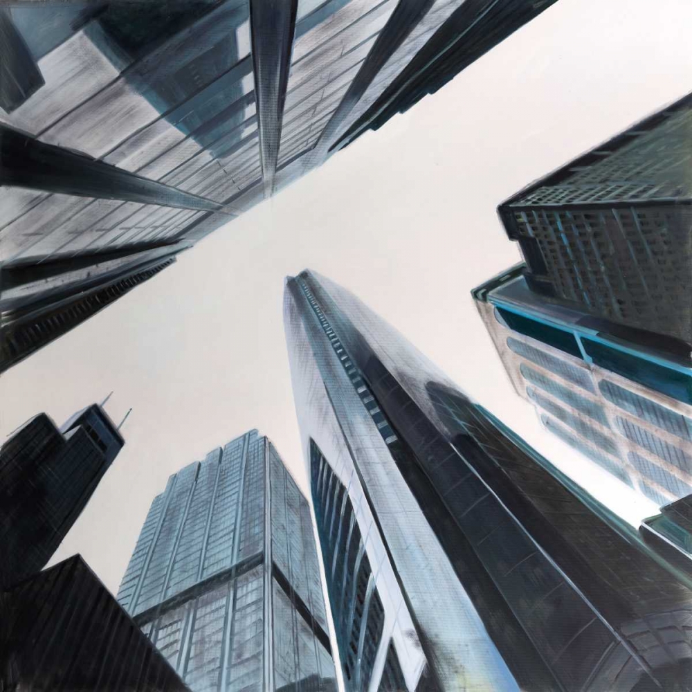 Perspective View of Skyscraper art print by Atelier B Art Studio for $57.95 CAD