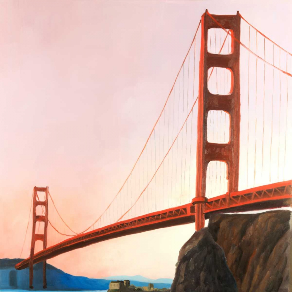 Sunset on the Golden Gate Bridge art print by Atelier B Art Studio for $57.95 CAD