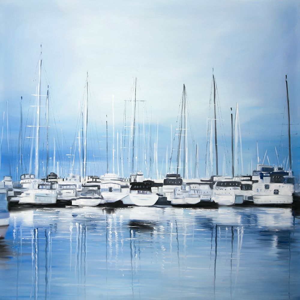 BOATS AT THE DOCK art print by Atelier B Art Studio for $57.95 CAD