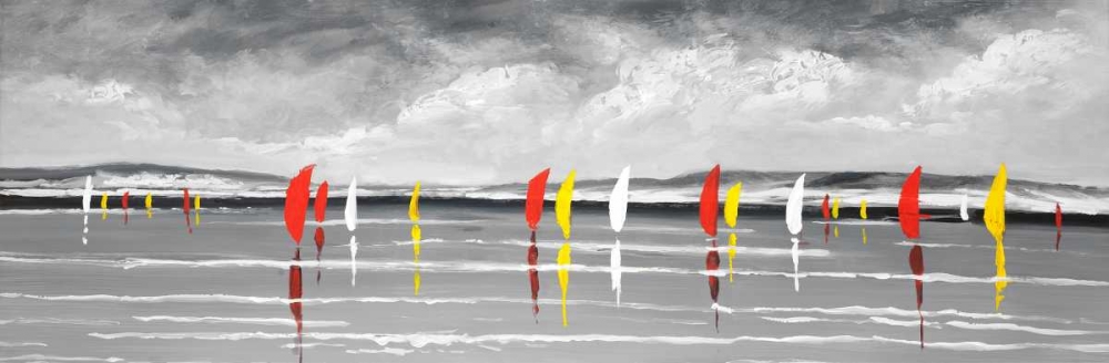 Sailboats on the Lake art print by Atelier B Art Studio for $57.95 CAD