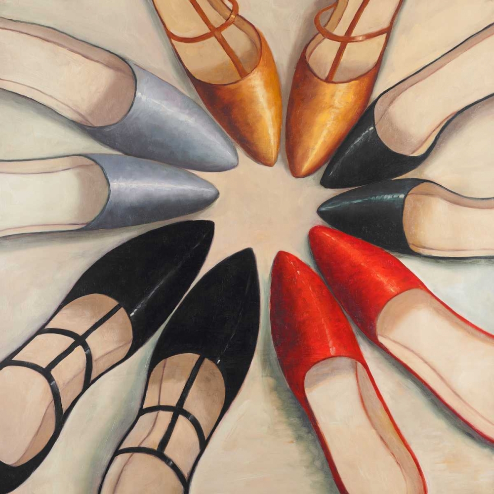 Five Womens Ballerina Shoes Style art print by Atelier B Art Studio for $57.95 CAD