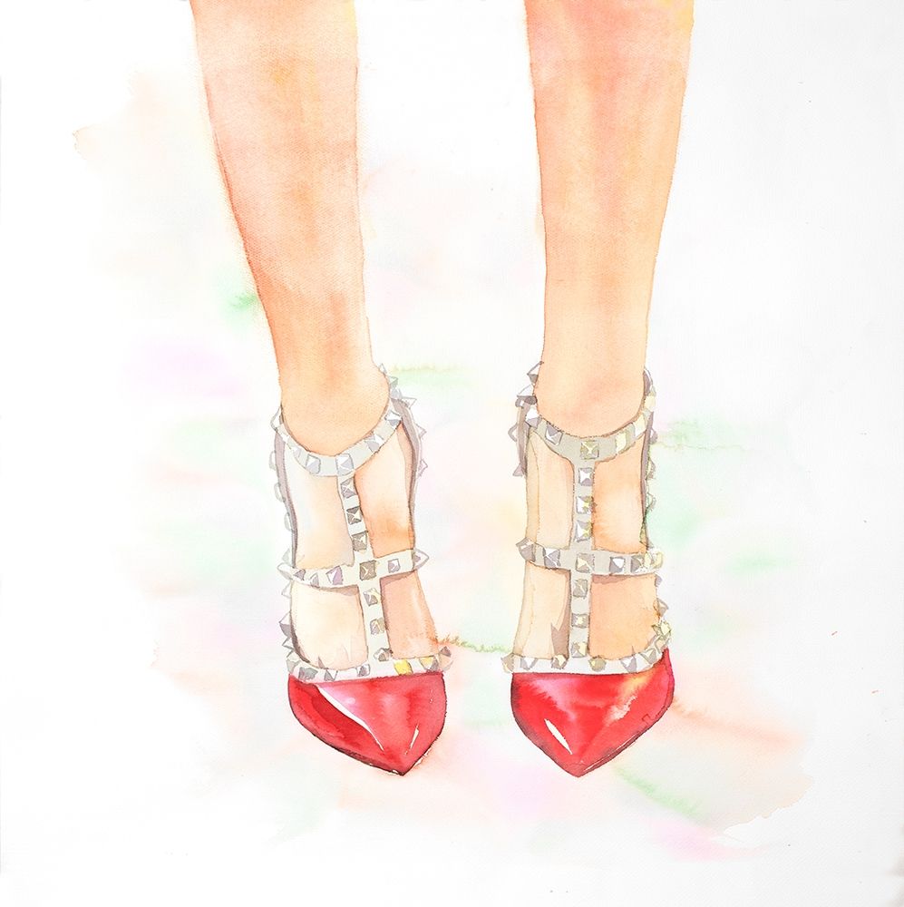 Studded High Heels Shoes art print by Atelier B Art Studio for $57.95 CAD