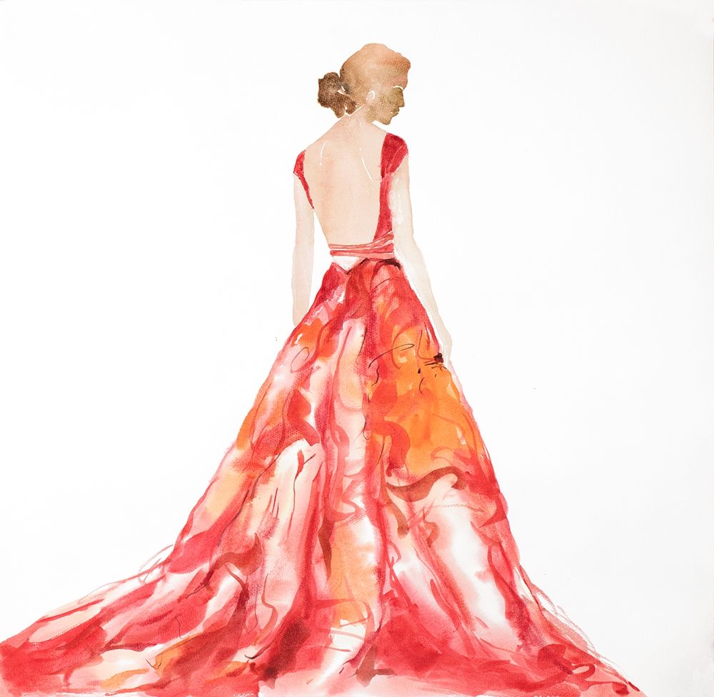 RED PROM DRESS art print by Atelier B Art Studio for $57.95 CAD