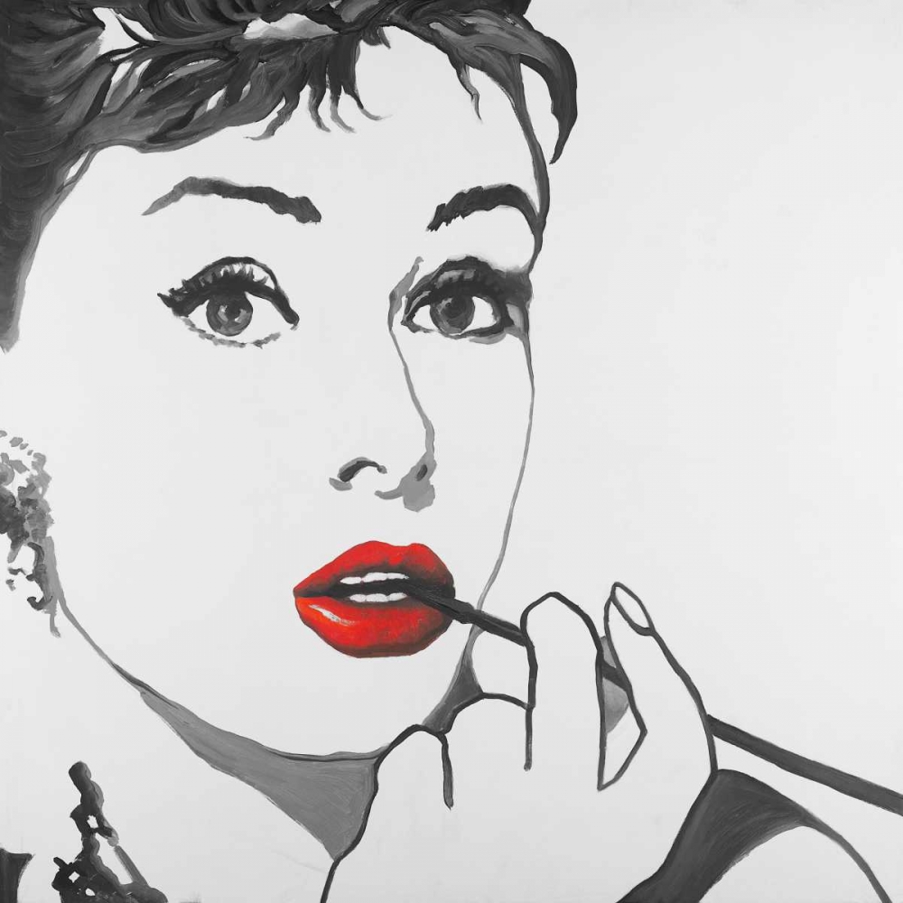Audrey Hepburn Outline Style art print by Atelier B Art Studio for $57.95 CAD