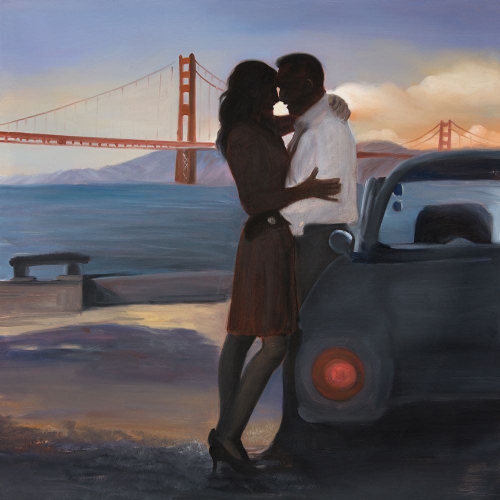A LOVING COUPLE IN SAN FRANCISCO art print by Atelier B Art Studio for $57.95 CAD