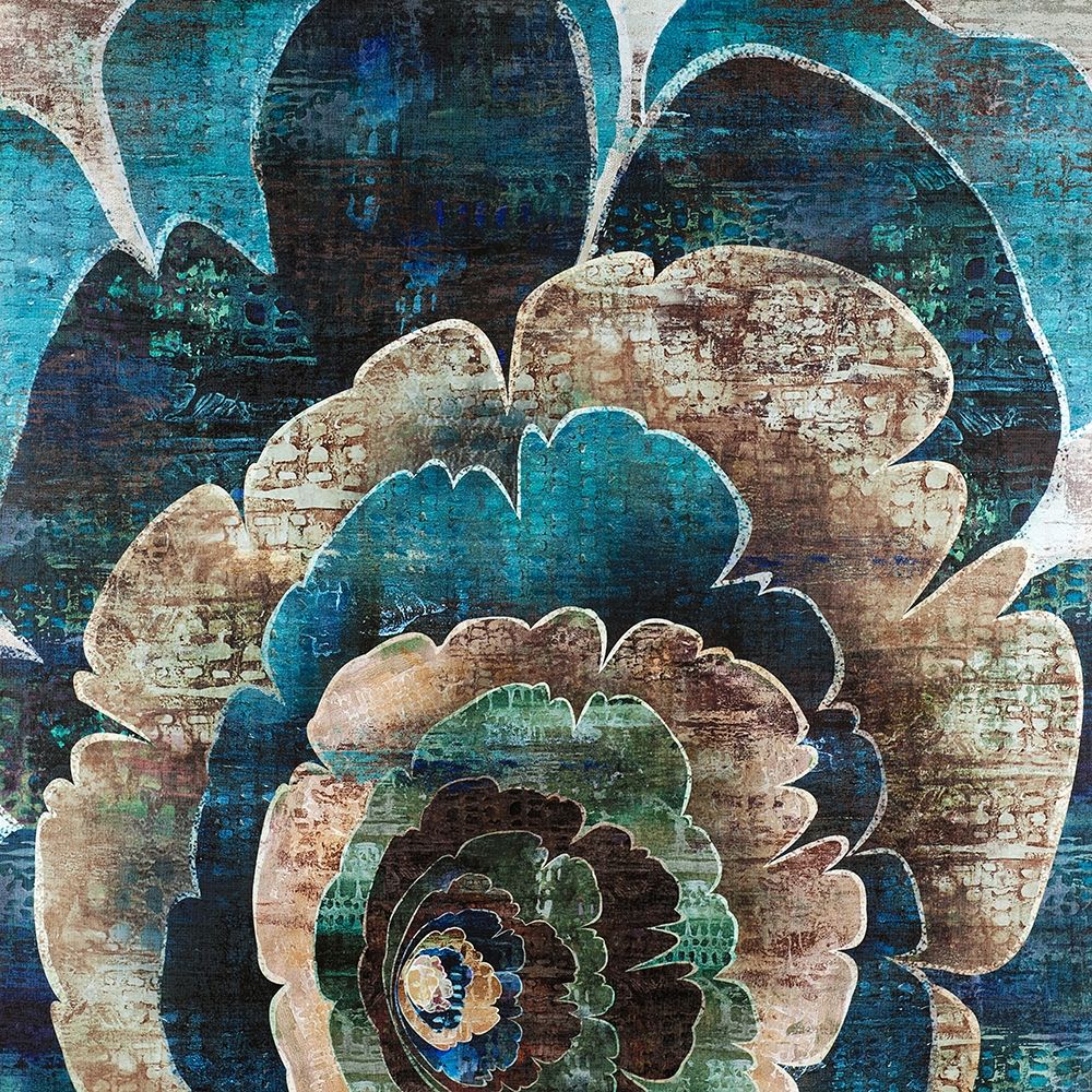 BLUE FLOWER MONTAGE art print by Atelier B Art Studio for $57.95 CAD