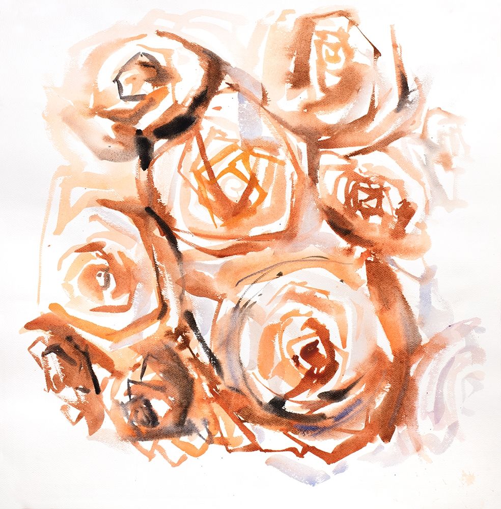 ABSTRACT ROSES WITH SEPIA STYLE art print by Atelier B Art Studio for $57.95 CAD