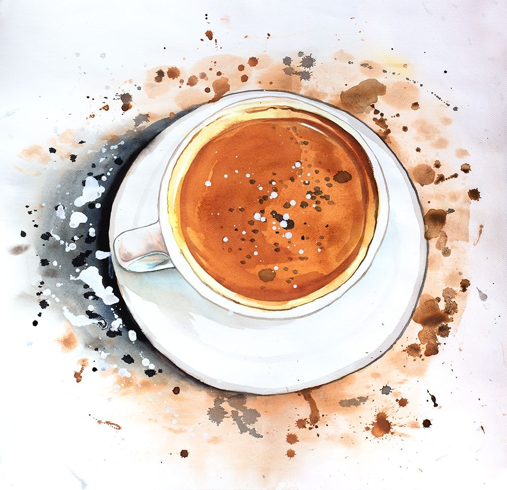 OVERHEAD VIEW OF A CAPPUCCINO CUP art print by Atelier B Art Studio for $57.95 CAD