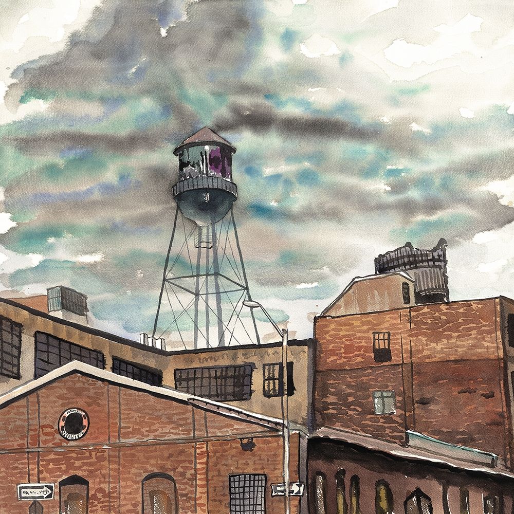 WATER TOWER IN WILLIAMSBURG art print by Atelier B Art Studio for $57.95 CAD