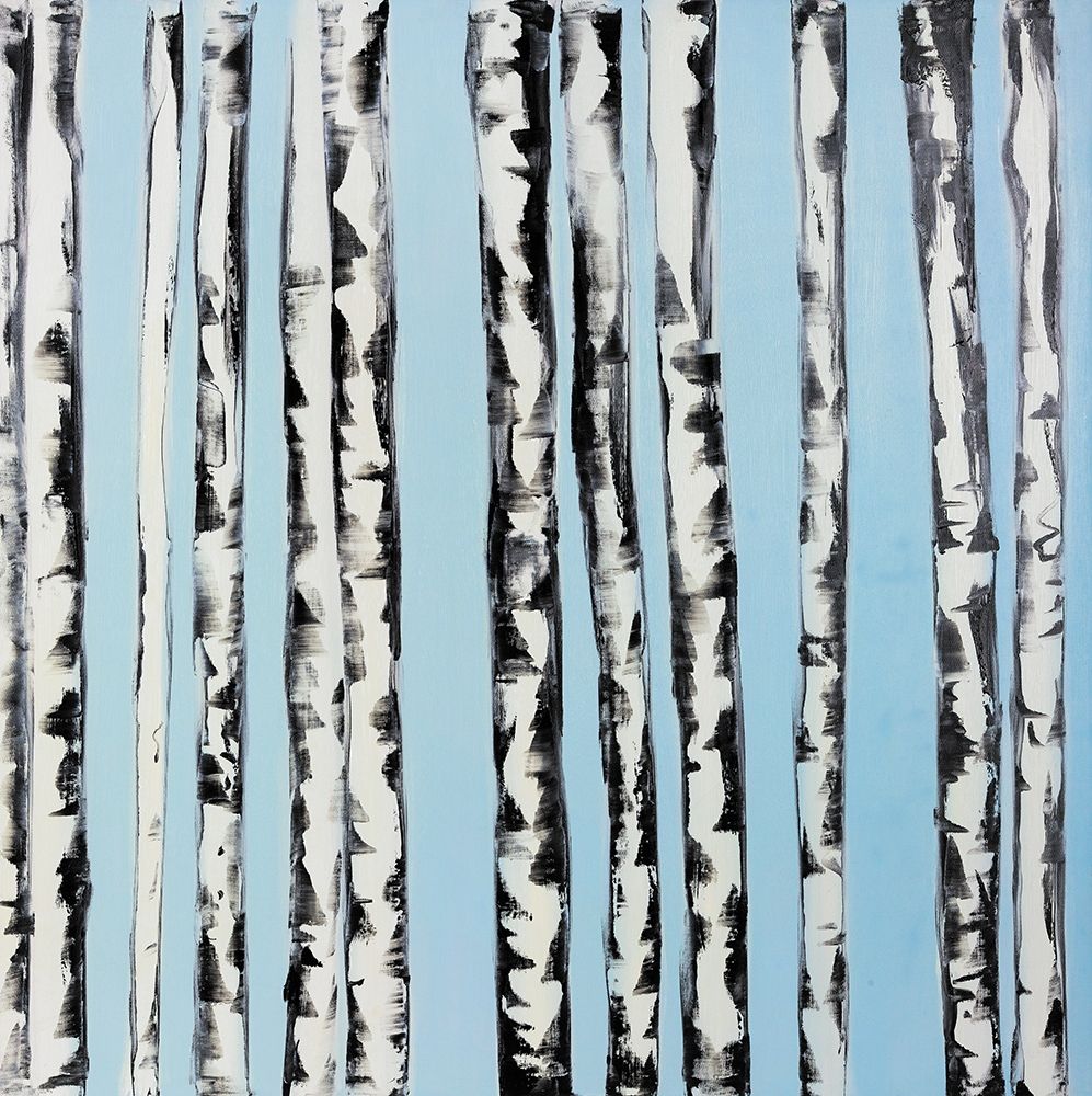 BIRCHES ON A CLEAR SKY art print by Atelier B Art Studio for $57.95 CAD