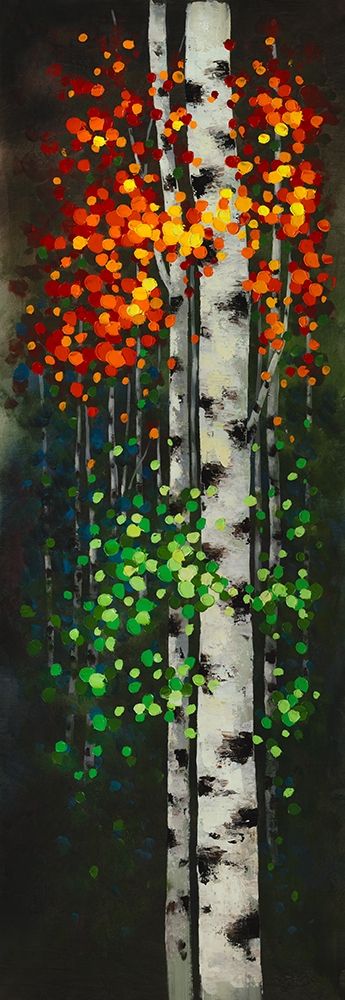 BIRCH WITH TWO-TONE LEAVES art print by Atelier B Art Studio for $57.95 CAD