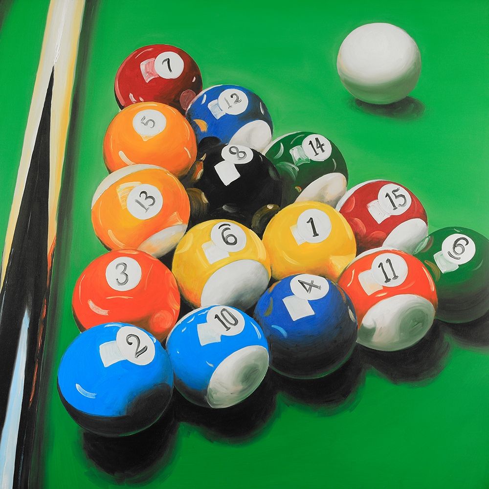 Pool Table with Ball Formation art print by Atelier B Art Studio for $57.95 CAD