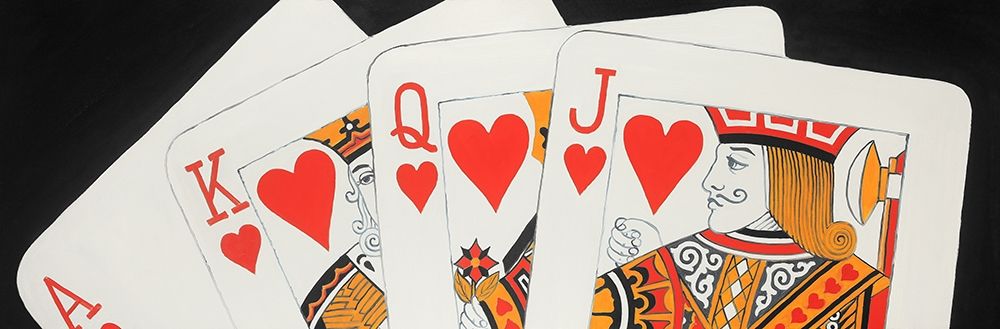 Heart Royal Flush Closeup art print by Atelier B Art Studio for $57.95 CAD