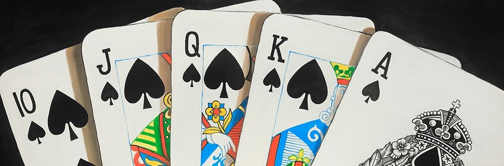 Spades Royal Flush Closeup art print by Atelier B Art Studio for $57.95 CAD