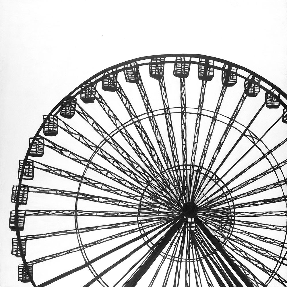 Monochrome Ferris Wheel art print by Atelier B Art Studio for $57.95 CAD