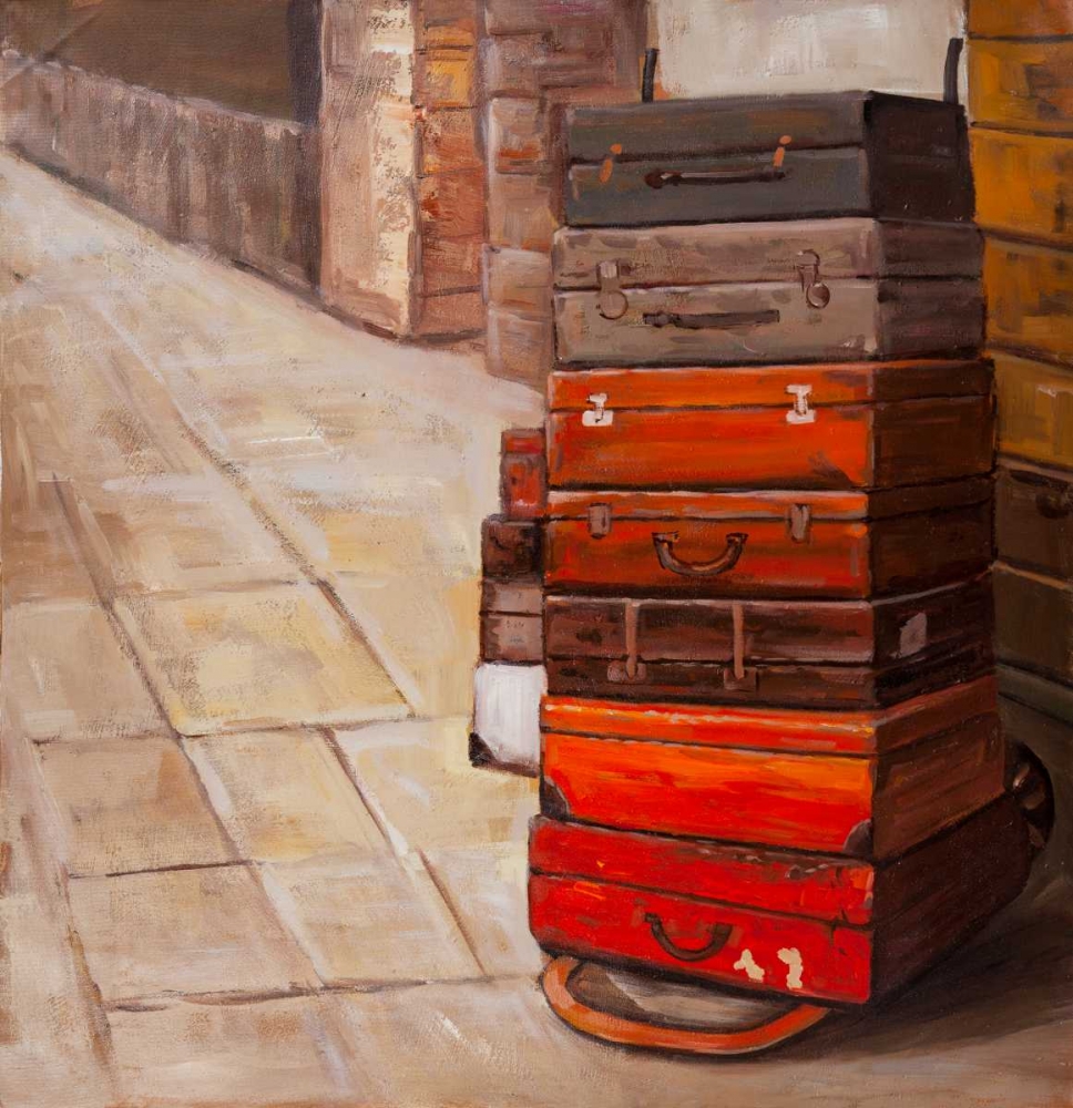 Old Traveling Suitcases art print by Atelier B Art Studio for $57.95 CAD