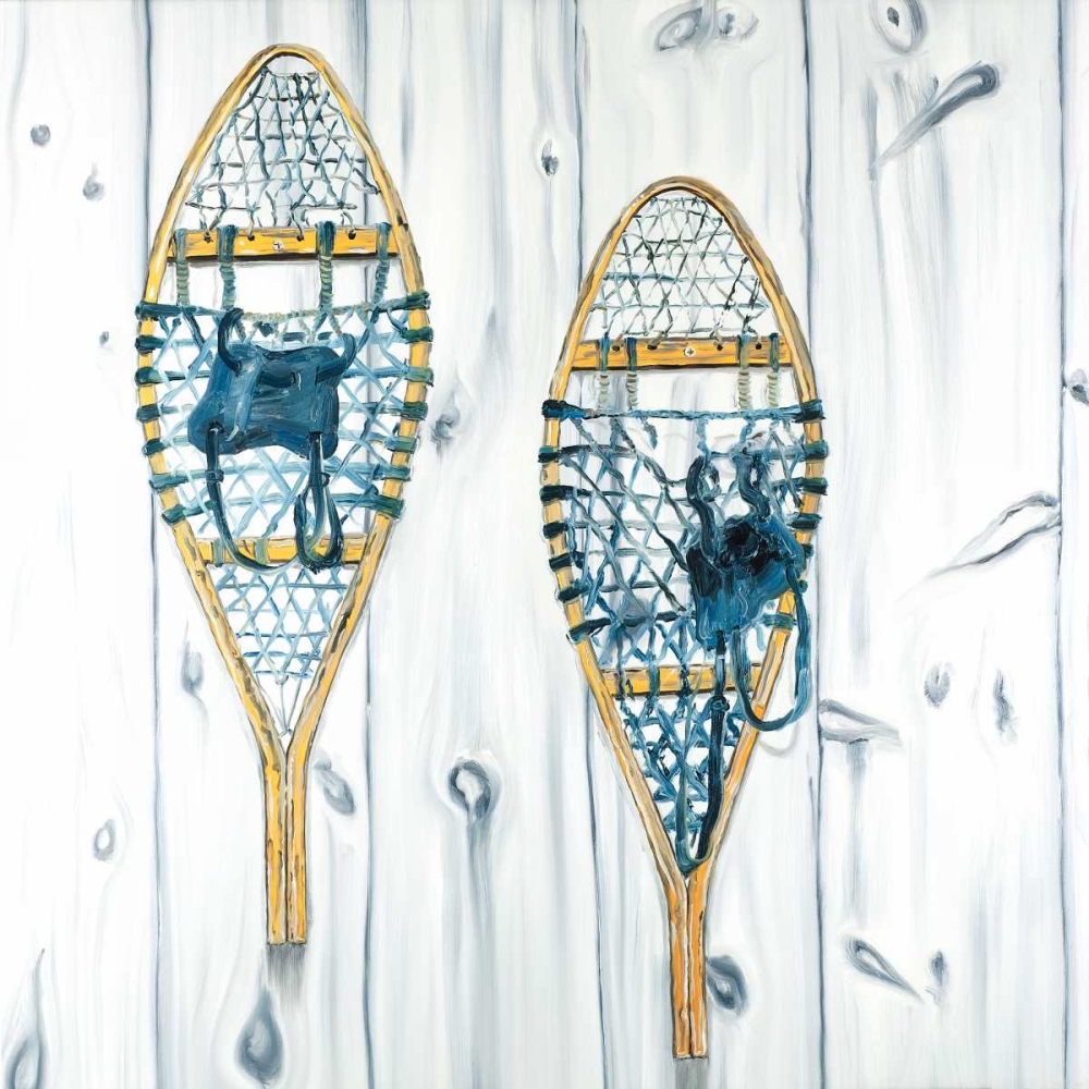 Set of Vintage Wood Snowshoes art print by Atelier B Art Studio for $57.95 CAD