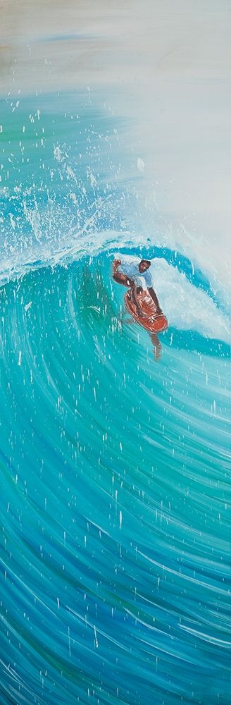 SURFER IN THE MIDDLE OF THE WAVE art print by Atelier B Art Studio for $57.95 CAD