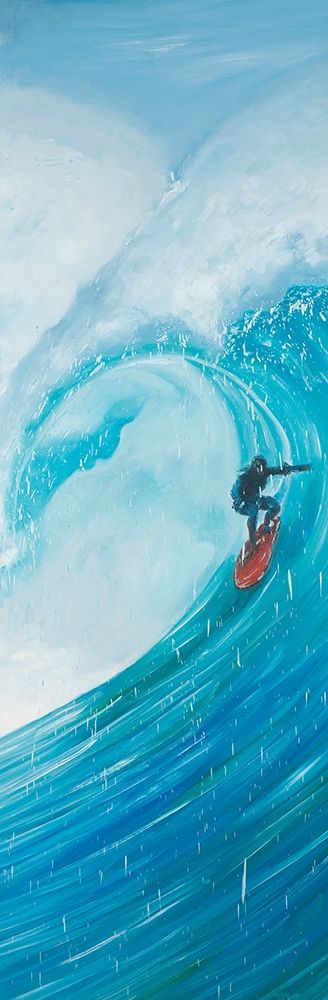 SURFER ON A BIG WAVE art print by Atelier B Art Studio for $57.95 CAD