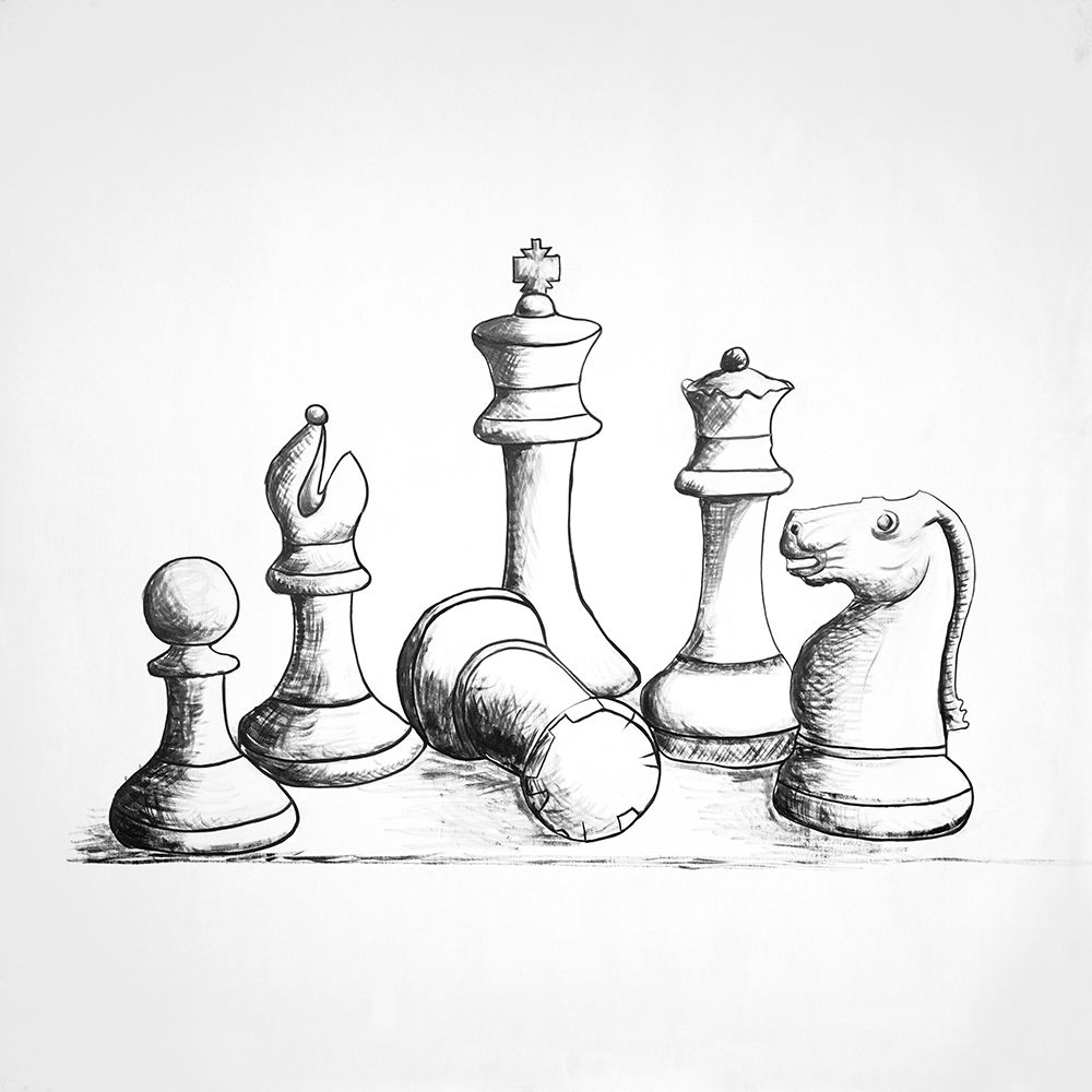CHESS GAME PIECES art print by Atelier B Art Studio for $57.95 CAD
