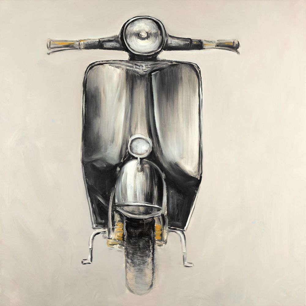Small Black Moped art print by Atelier B Art Studio for $57.95 CAD