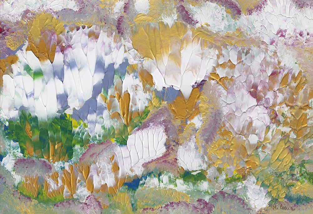 Enchanting Abstract flowering garden  art print by Maurizia Caria for $57.95 CAD