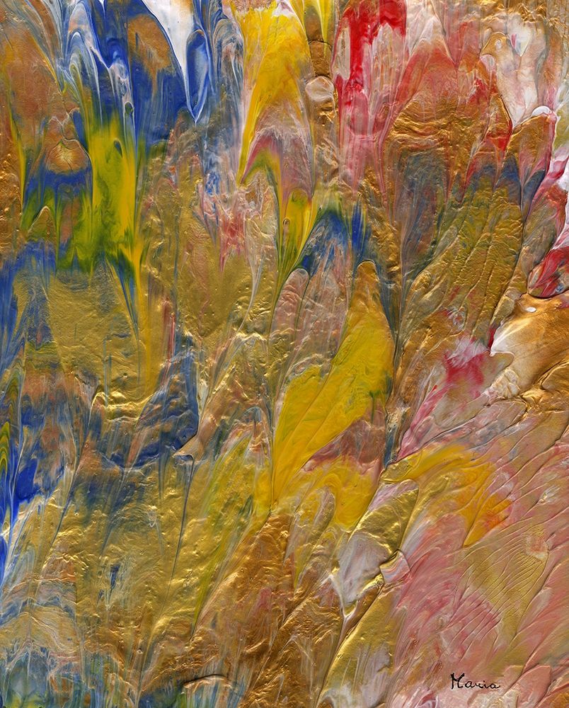 Florentine Blue, Red and Gold Nuances art print by Maurizia Caria for $57.95 CAD