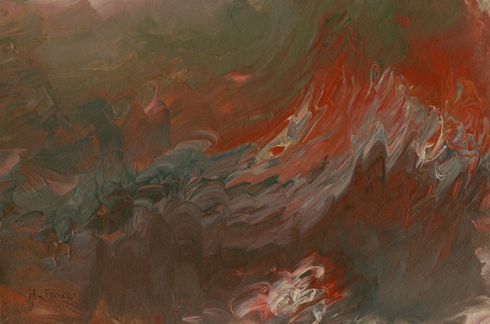 Abstract Charming Red Fire art print by Maurizia Caria for $57.95 CAD