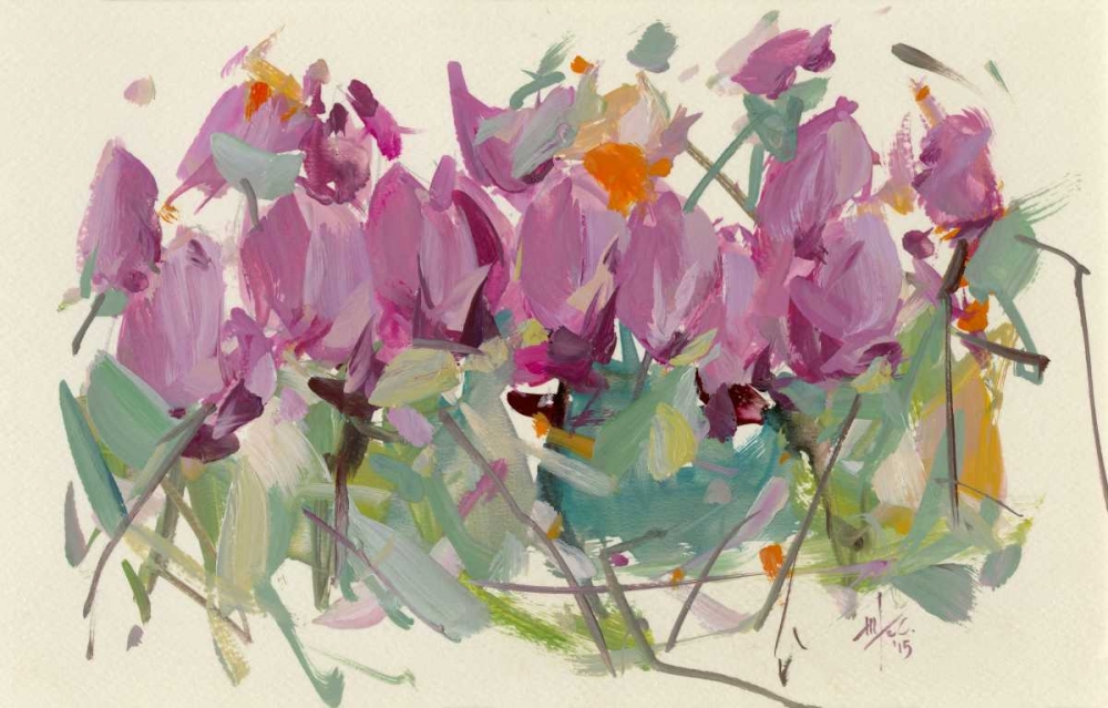 Abstract Crocus purple flowers art print by Maria Nella Fadda for $57.95 CAD