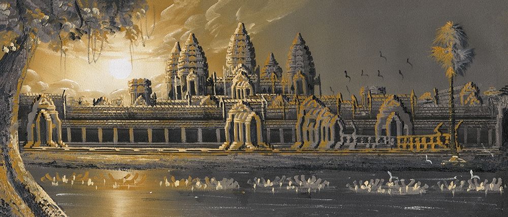 Grey Ocher Burma Temple art print by anonymous for $57.95 CAD