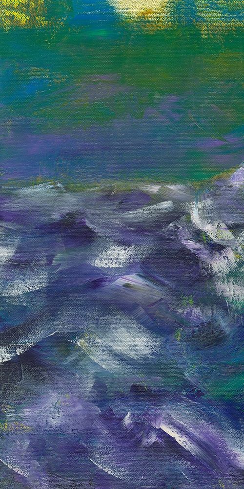 Purple Lilac Green Sea Abstract  art print by Archivio for $57.95 CAD