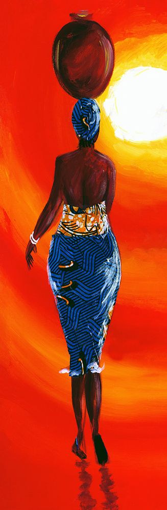 African Woman Carrying an Amphora art print by Anonymous for $57.95 CAD