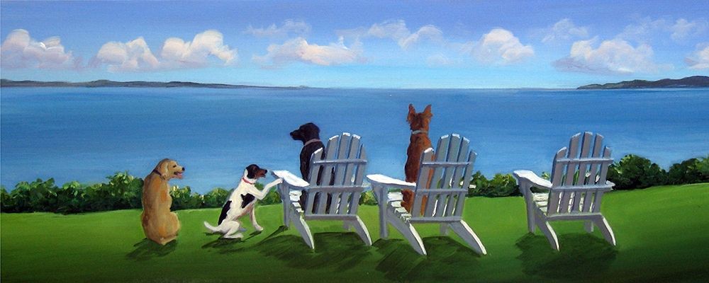 Pups with a View art print by Carol Saxe for $57.95 CAD