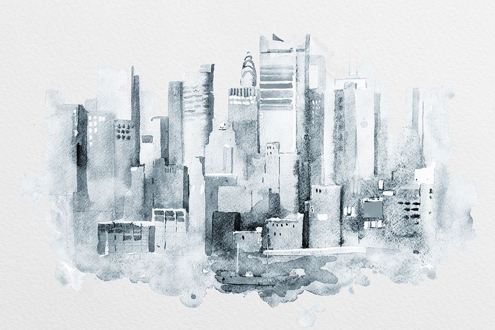 Manhattan Aquarell art print by Anonymous for $57.95 CAD