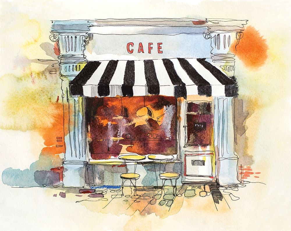 Euro Cafe art print by Anonymous for $57.95 CAD