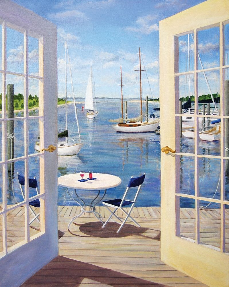 Table on the Harbor art print by Carol Saxe for $57.95 CAD