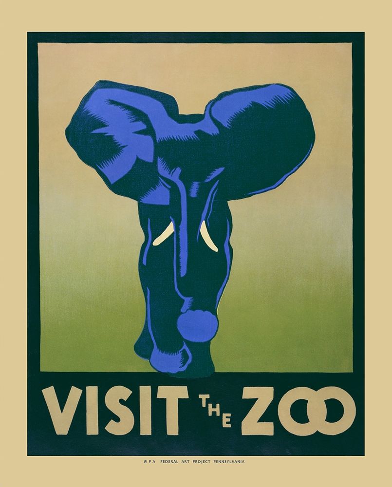 Visit The Zoo art print by Anonymous for $57.95 CAD