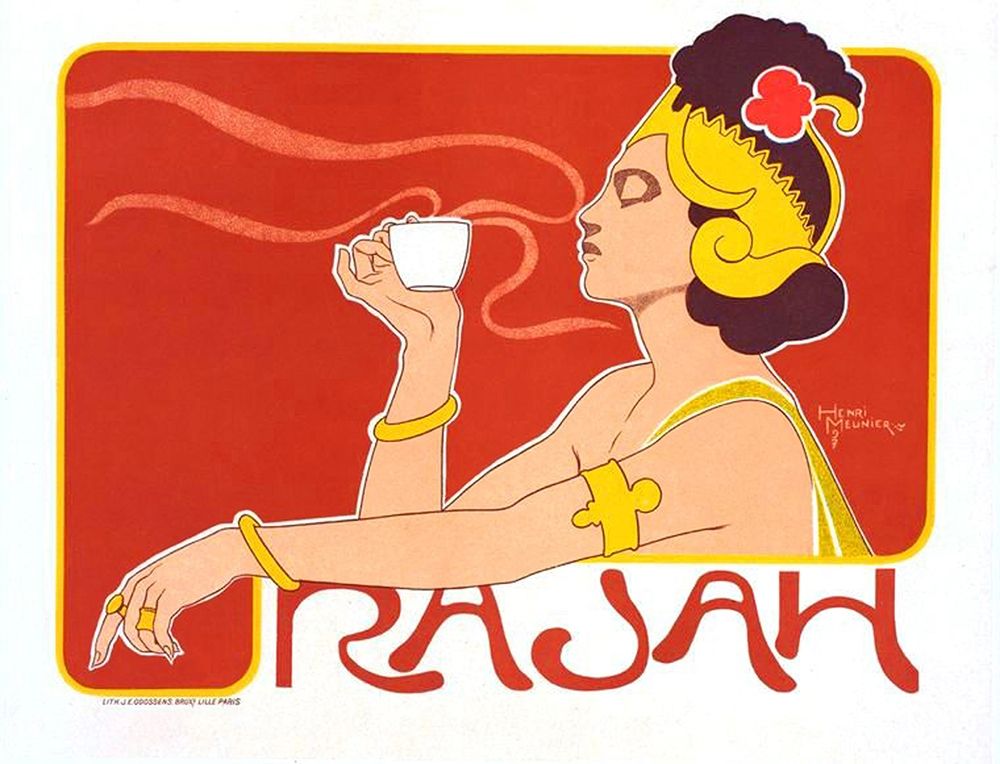 Rajah Coffee 1897 art print by Henry Meunier for $57.95 CAD