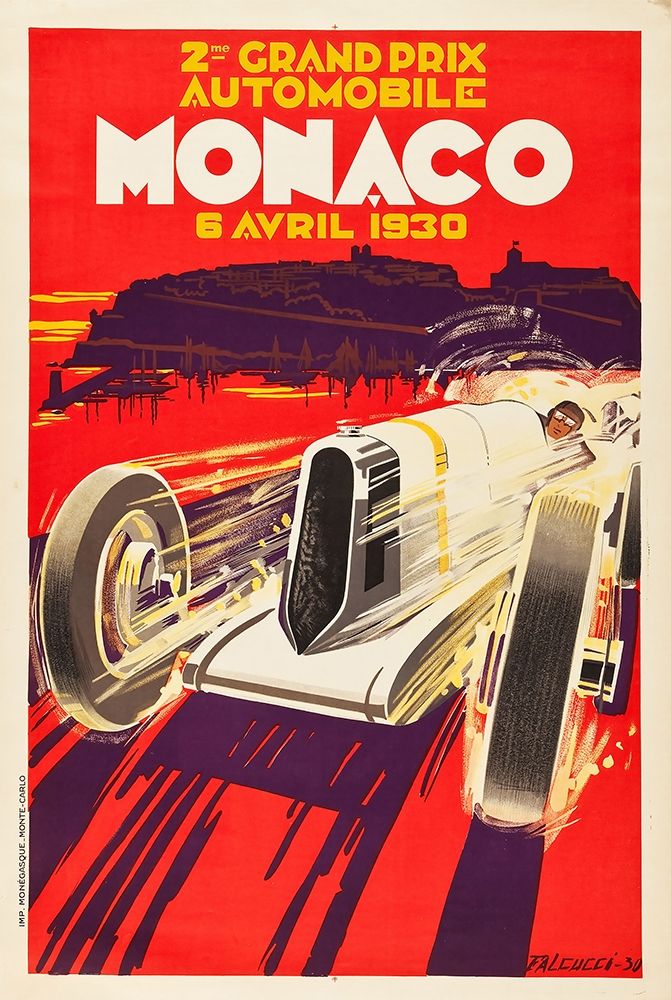 Monaco  1930 art print by Robert Falcuccci for $57.95 CAD