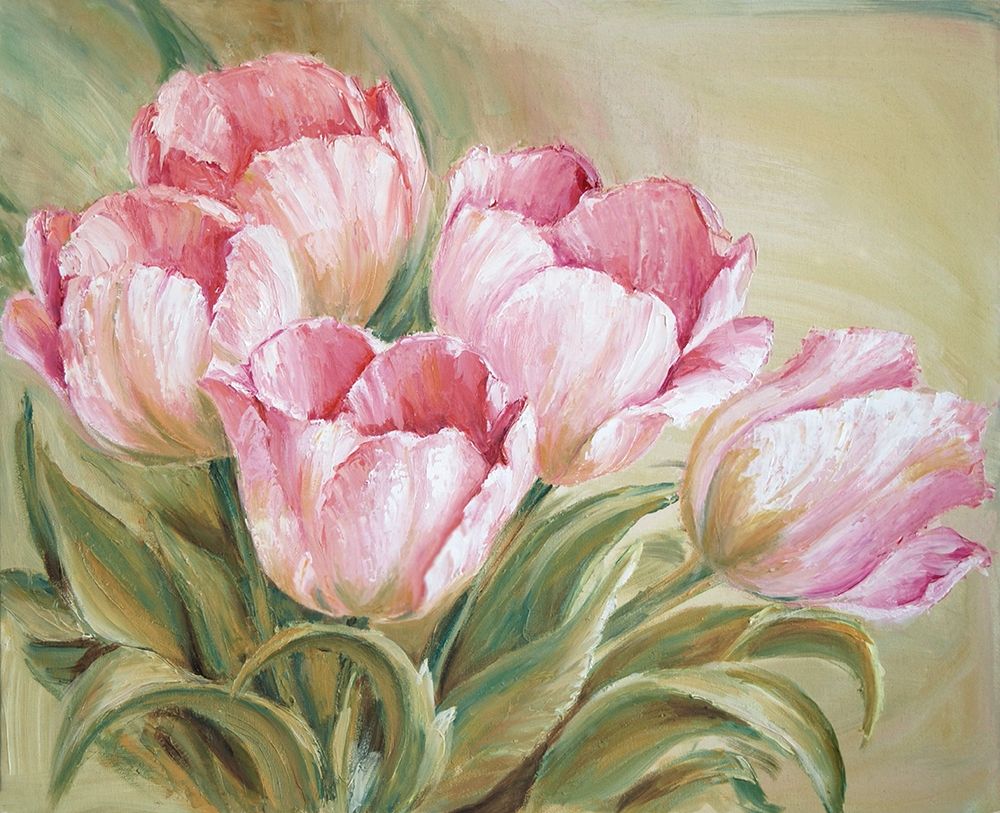 Tulips Painting Pink art print by Anker for $57.95 CAD