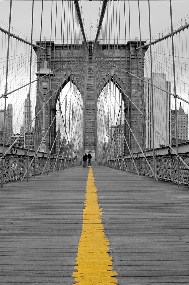 Brooklyn Bridge Couple art print by Anonymous for $57.95 CAD