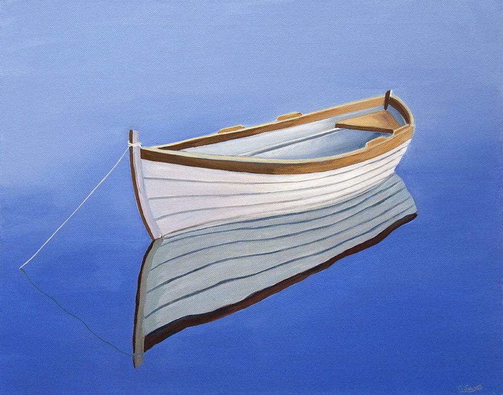 Moored Rowboat III art print by Carol Saxe for $57.95 CAD